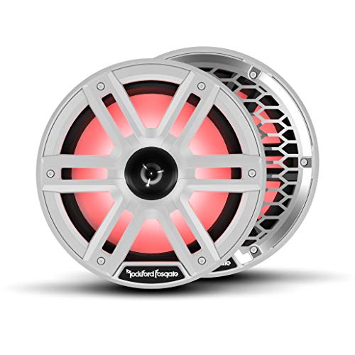 Rockford Fosgate M2-8H Color Optix 8” 2-Way Coaxial Multicolor LED Lighted Marine Speakers with Horn Tweeters - White/Stainless (Pair) Rockford Fosgate M2-8H Color Optix 8” 2-Way Coaxial Multicolor LED Lighted Marine Speakers with Horn Tweeters - White/Stainless (Pair)